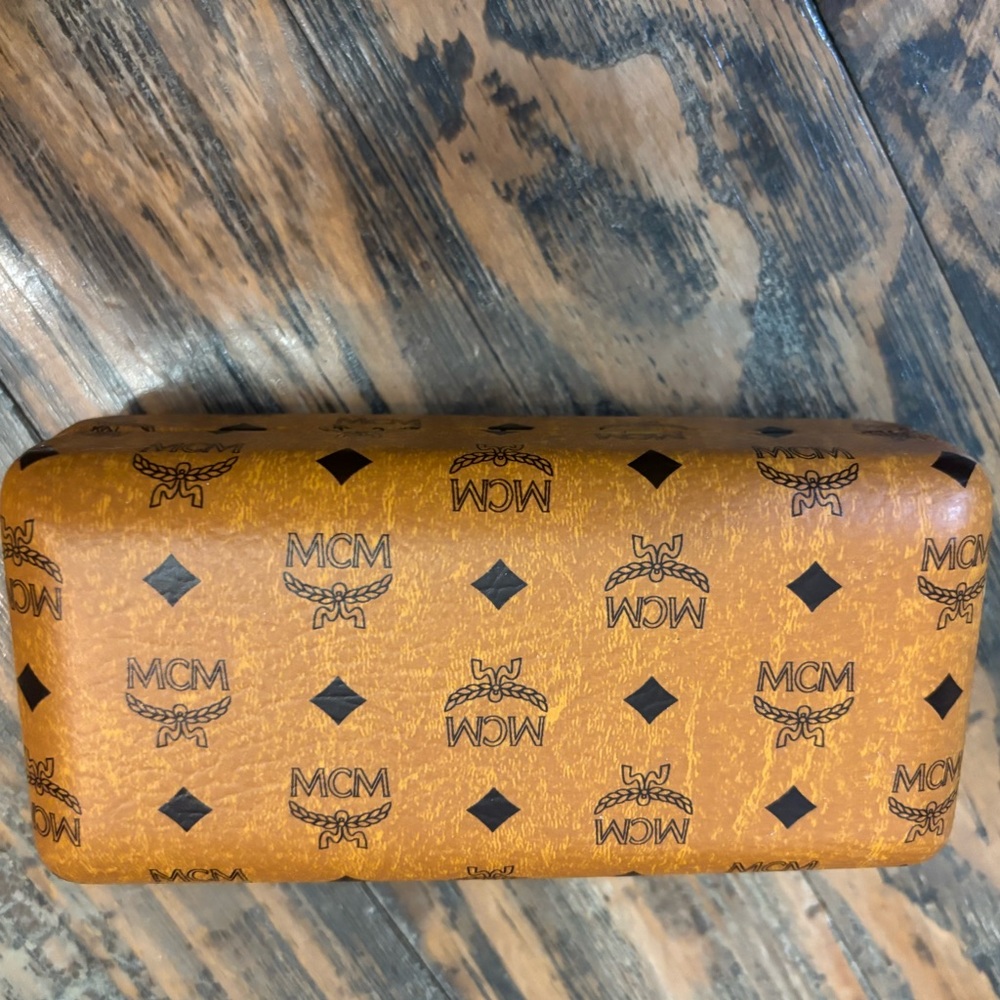 MCM Leather Hardshell Eyeglass Case and Cloth - Picture 3 of 10
